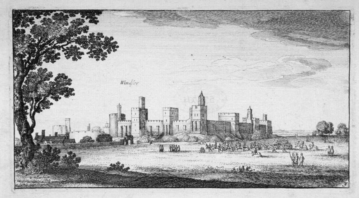 Utsikt över Windsor Castle, Berkshire, 1644 av Wenceslaus Hollar