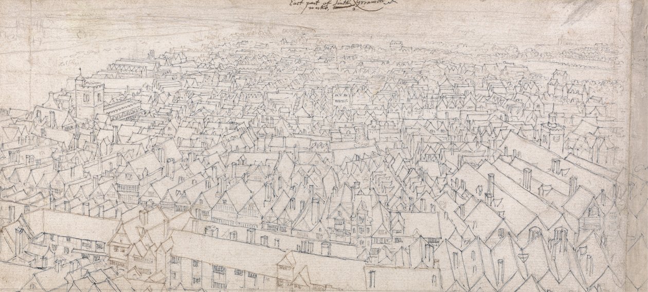 Utsikt över den östra delen av Southwark, med utsikt mot Greenwich av Wenceslaus Hollar