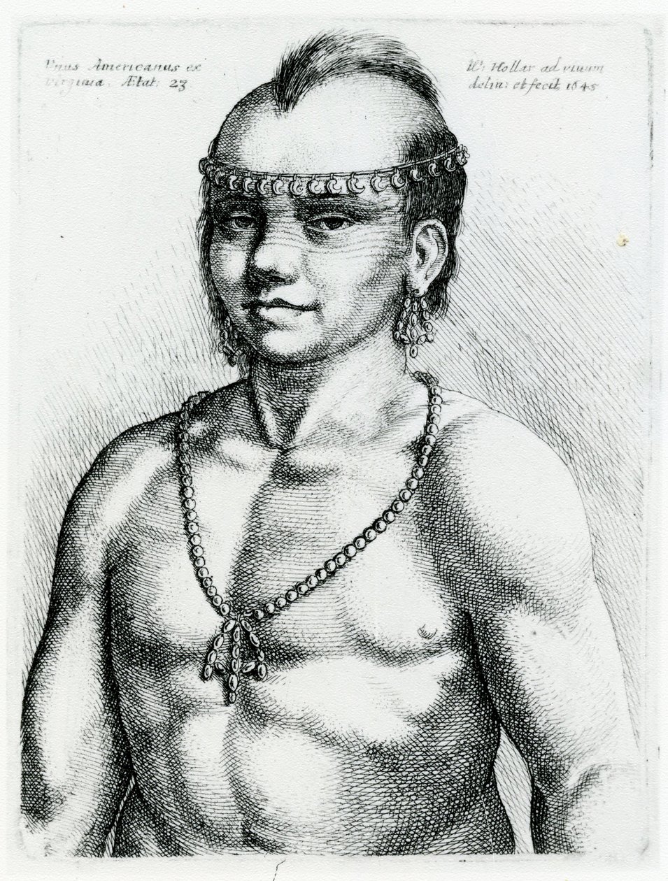 Indian från Jungfruöarna, 1645 av Wenceslaus Hollar