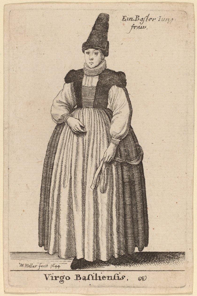 Jungfru av Basel av Wenceslaus Hollar