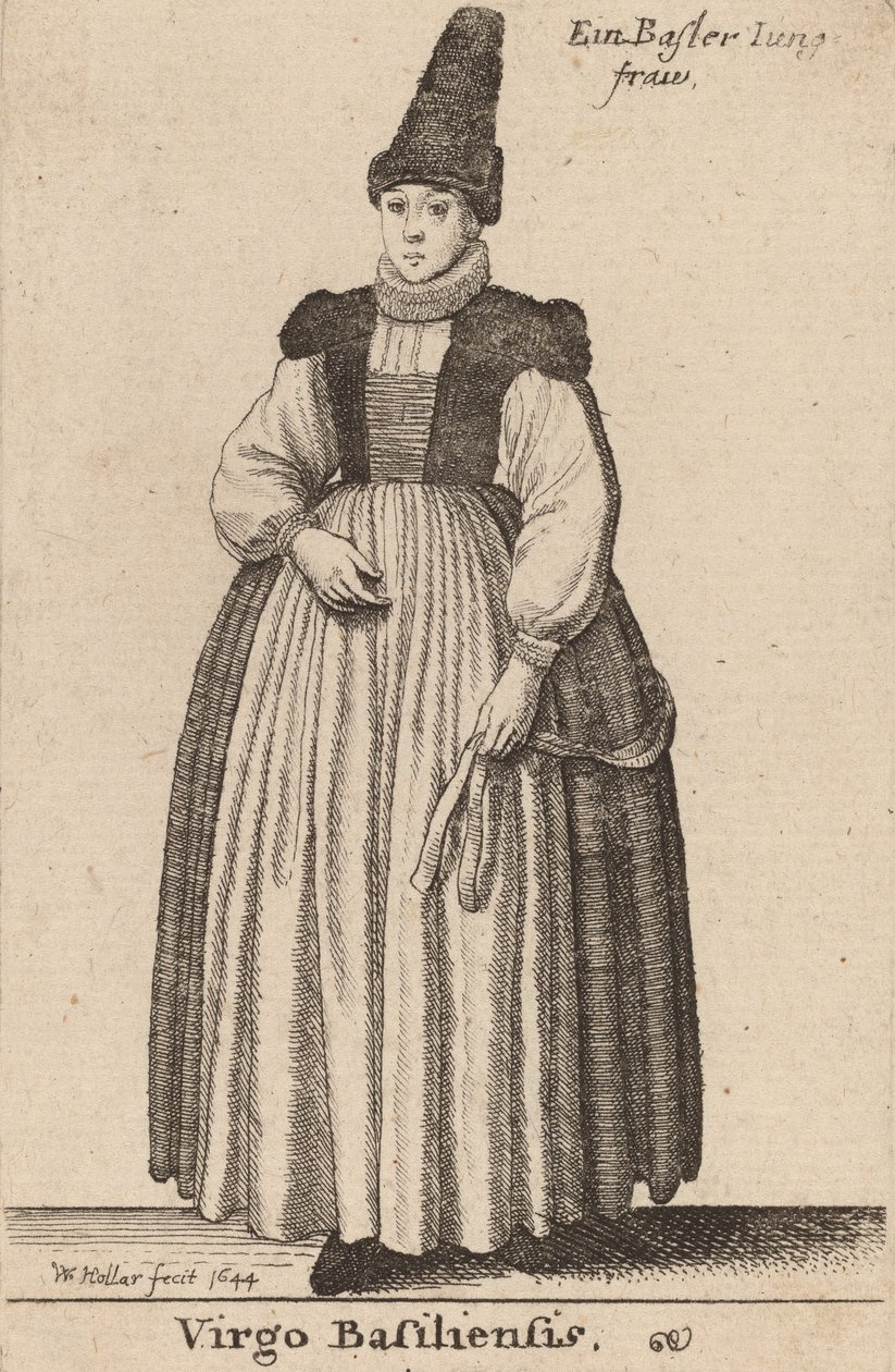Jungfru av Basel, 1644. av Wenceslaus Hollar