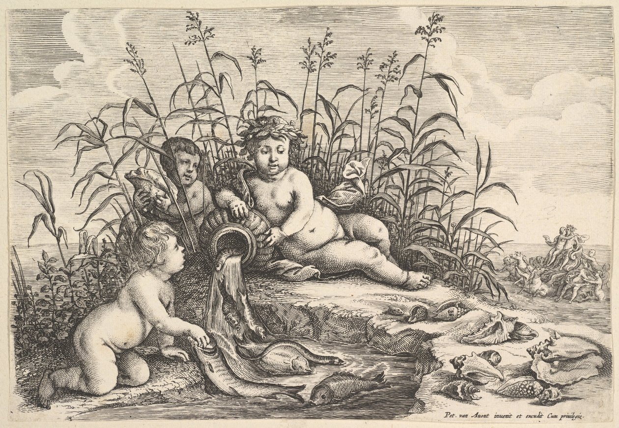 Vatten De fyra elementen, ca. 1647. av Wenceslaus Hollar