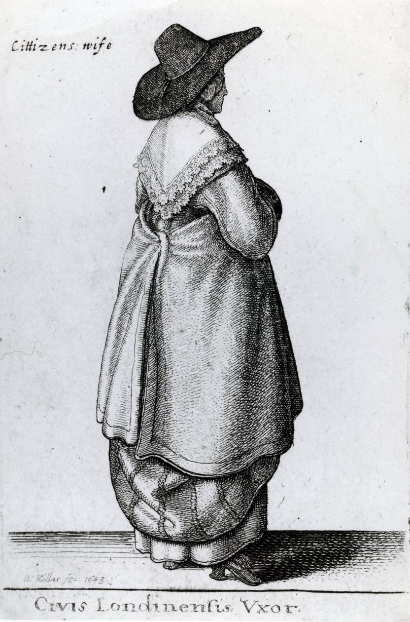 Hustru till en medborgare i London, 1643 av Wenceslaus Hollar
