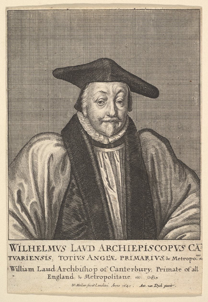 William Laud, ärkebiskop av Canterbury, 1641. av Wenceslaus Hollar
