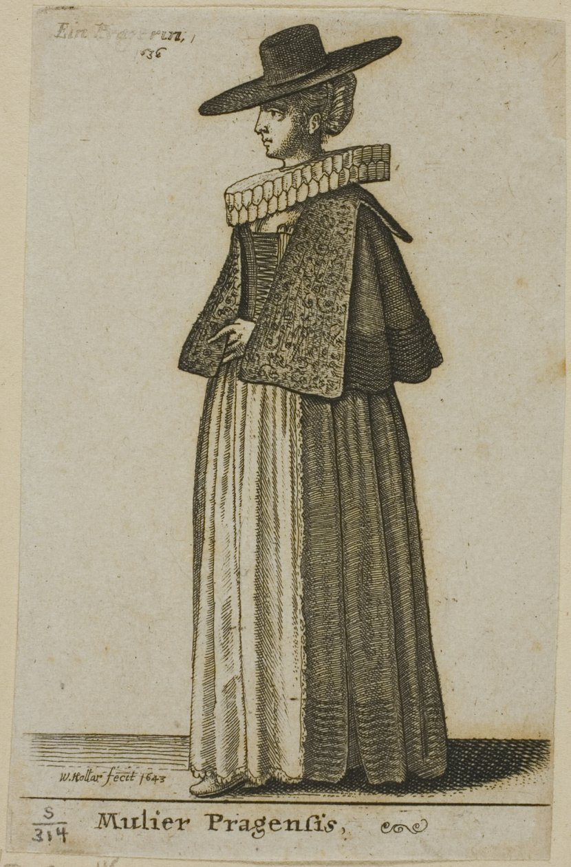Kvinna från Prag av Wenceslaus Hollar