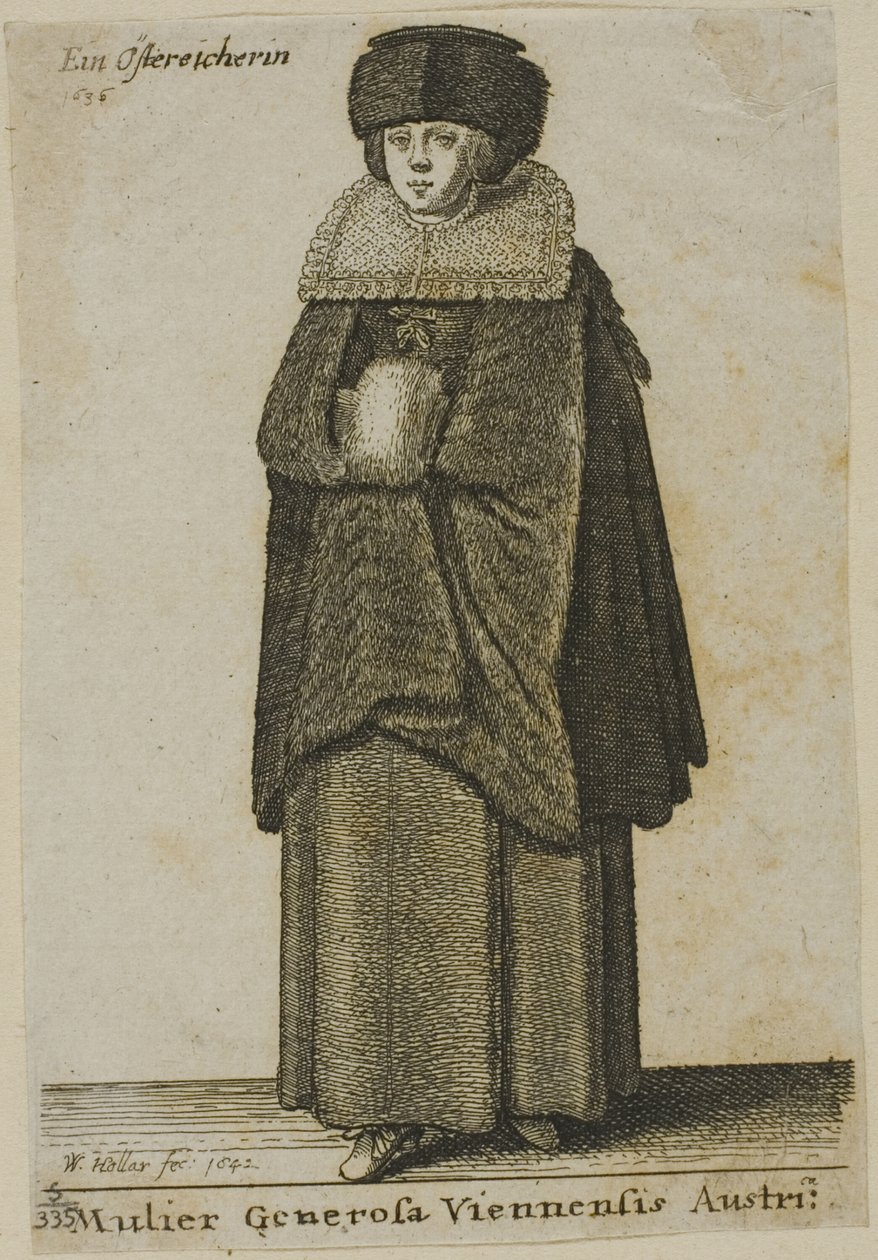 Kvinna från Wien av Wenceslaus Hollar
