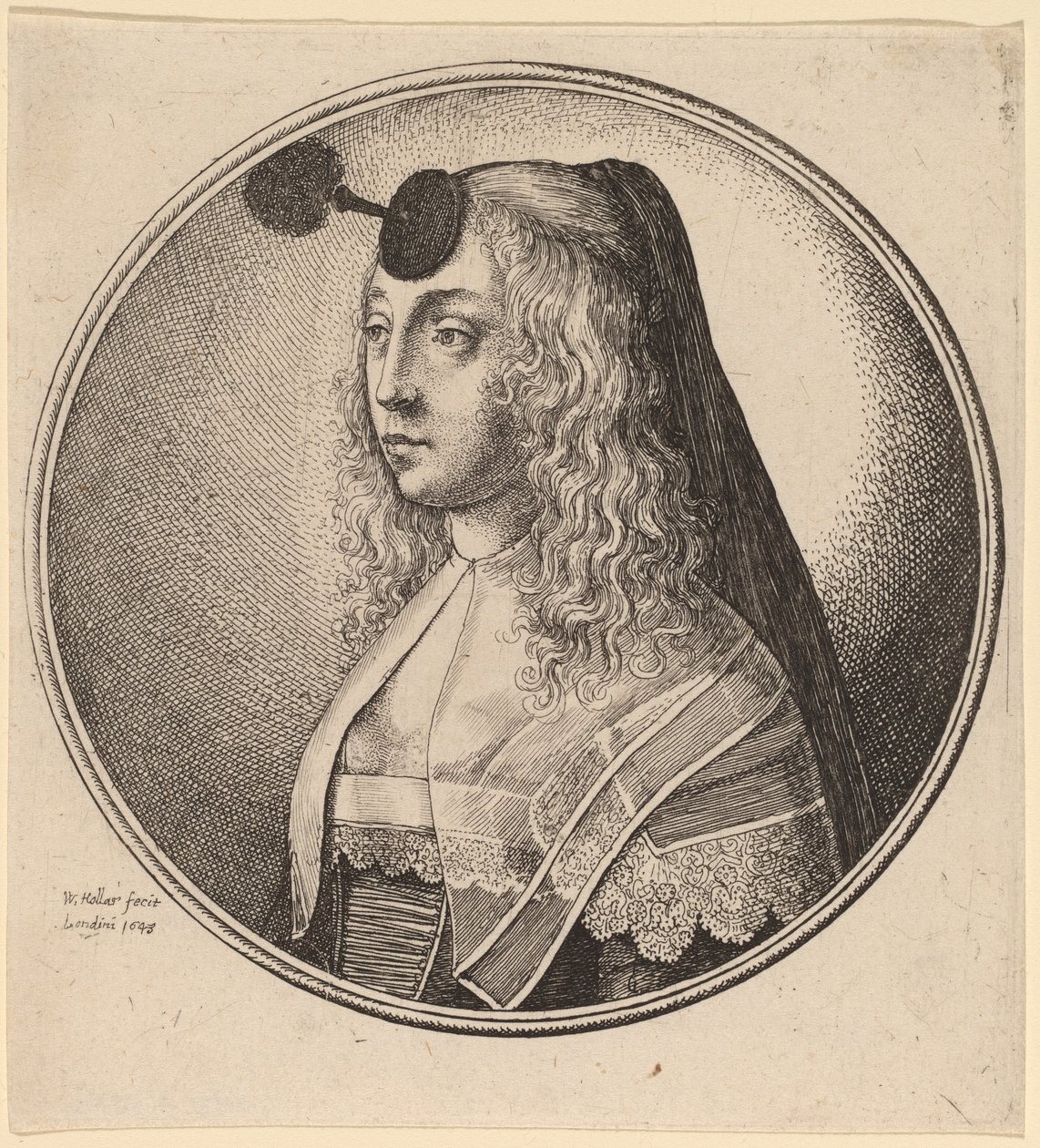 Kvinna från Antwerpen av Wenceslaus Hollar