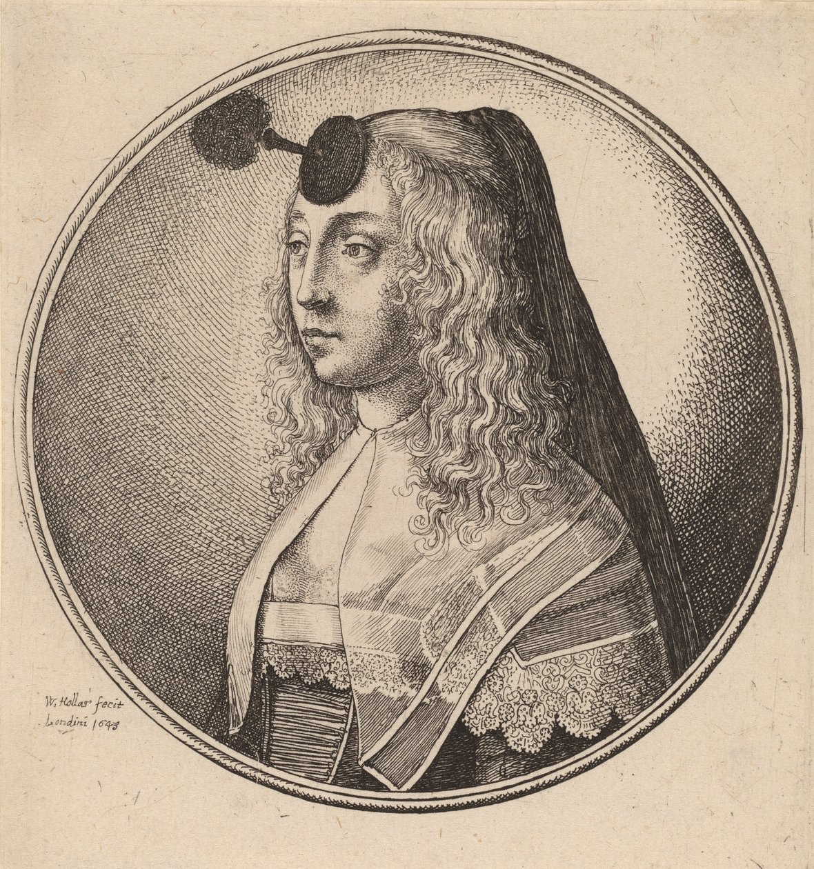 Kvinna i Antwerpen, 1643. av Wenceslaus Hollar