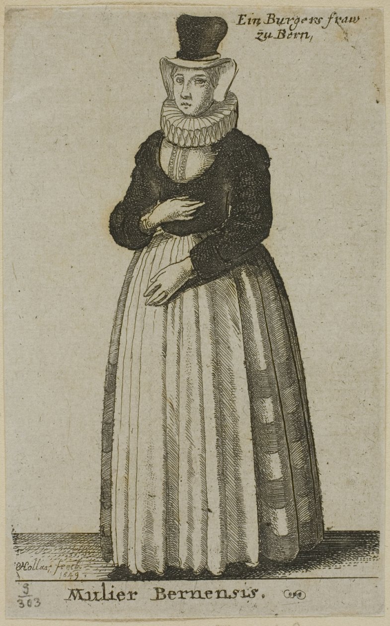 Kvinna från Bern av Wenceslaus Hollar