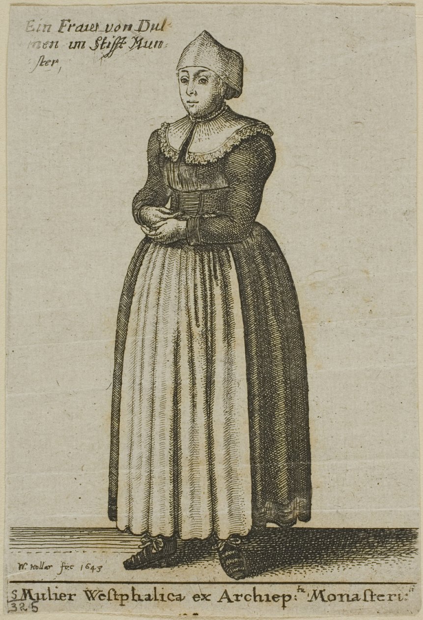 Kvinna från Westfalen av Wenceslaus Hollar