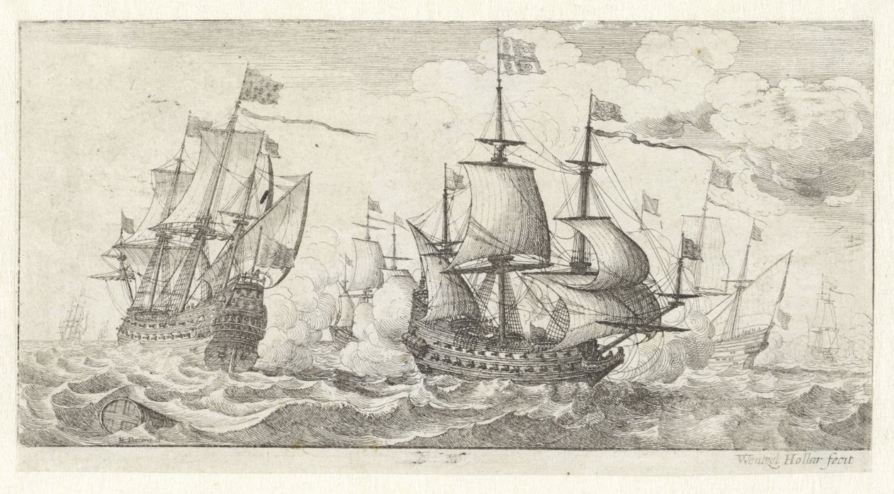 sjöslag Seascapes (serietitel) av Wenceslaus Hollar