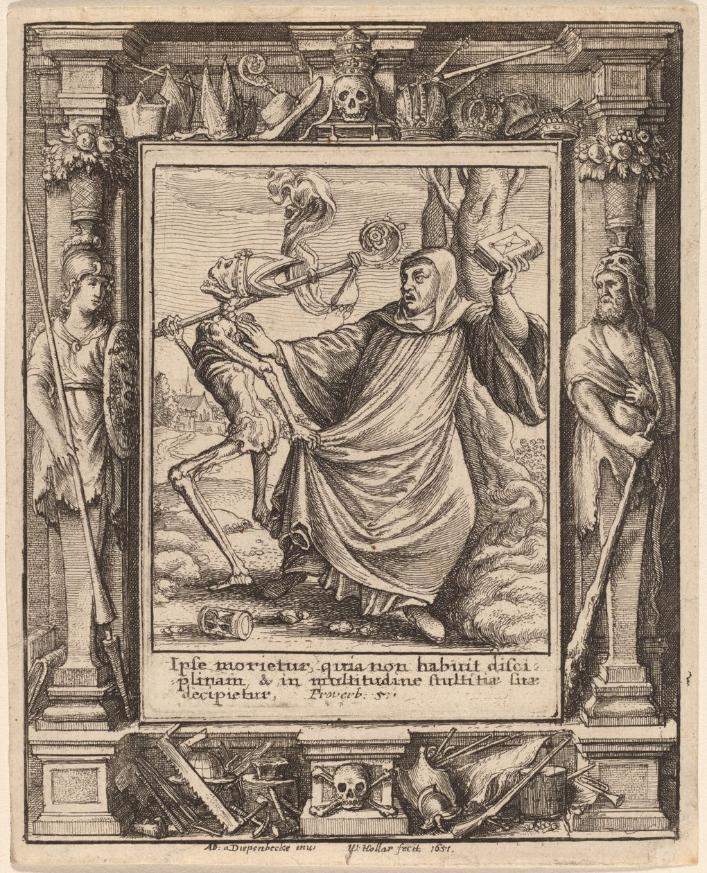 Abbot av Wenceslaus Hollar after Hans Holbein the Younger after Abraham van Diepenbeeck