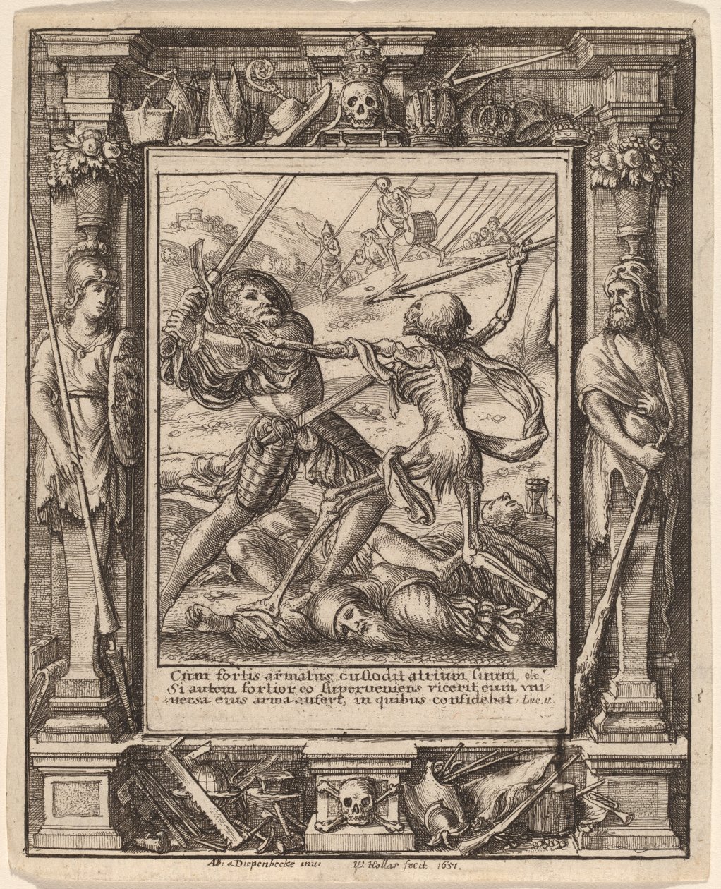 Riddare av Wenceslaus Hollar after Hans Holbein the Younger after Abraham van Diepenbeeck