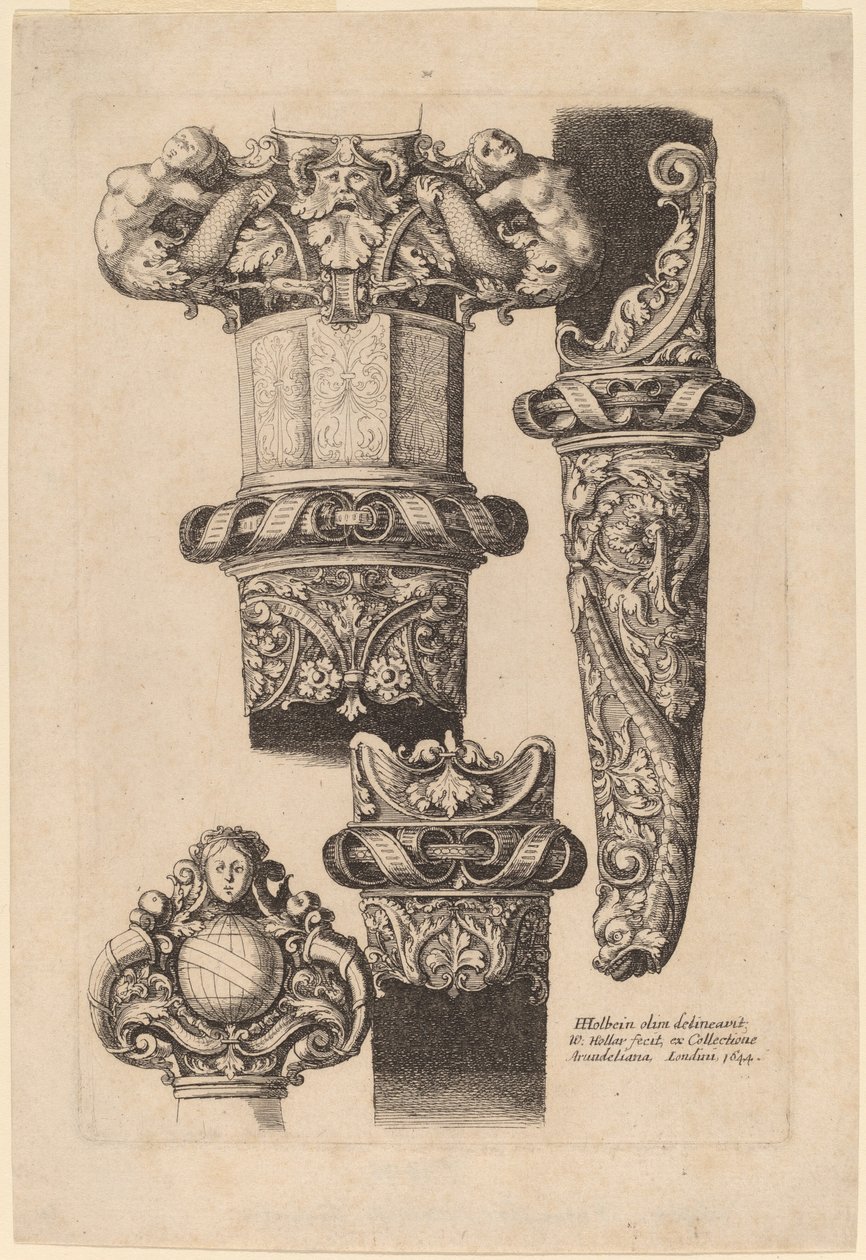 Prydnad för en dolk och skida av Wenceslaus Hollar after Hans Holbein the Younger