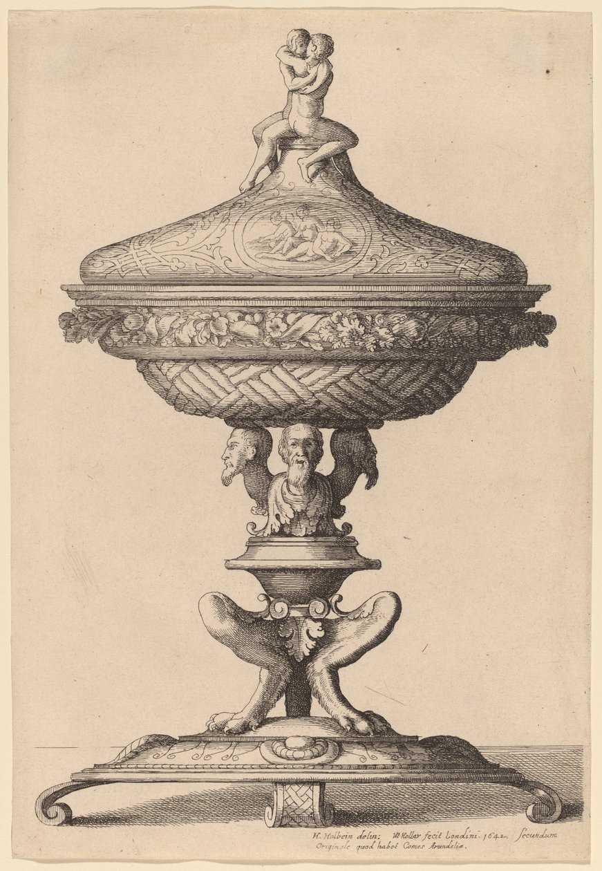 Utsmyckad bägare av Wenceslaus Hollar after Hans Holbein the Younger