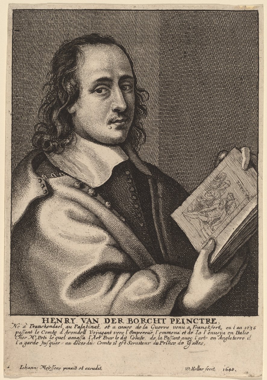 Henry van der Borcht, målare av Wenceslaus Hollar after Joannes Meyssens