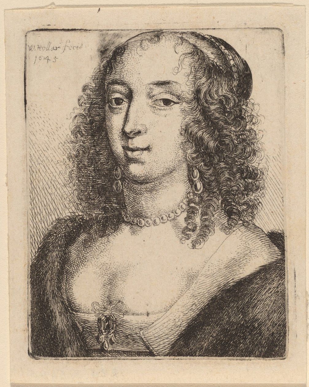 Hertiginnan av Lennox av Wenceslaus Hollar after Sir Anthony van Dyck