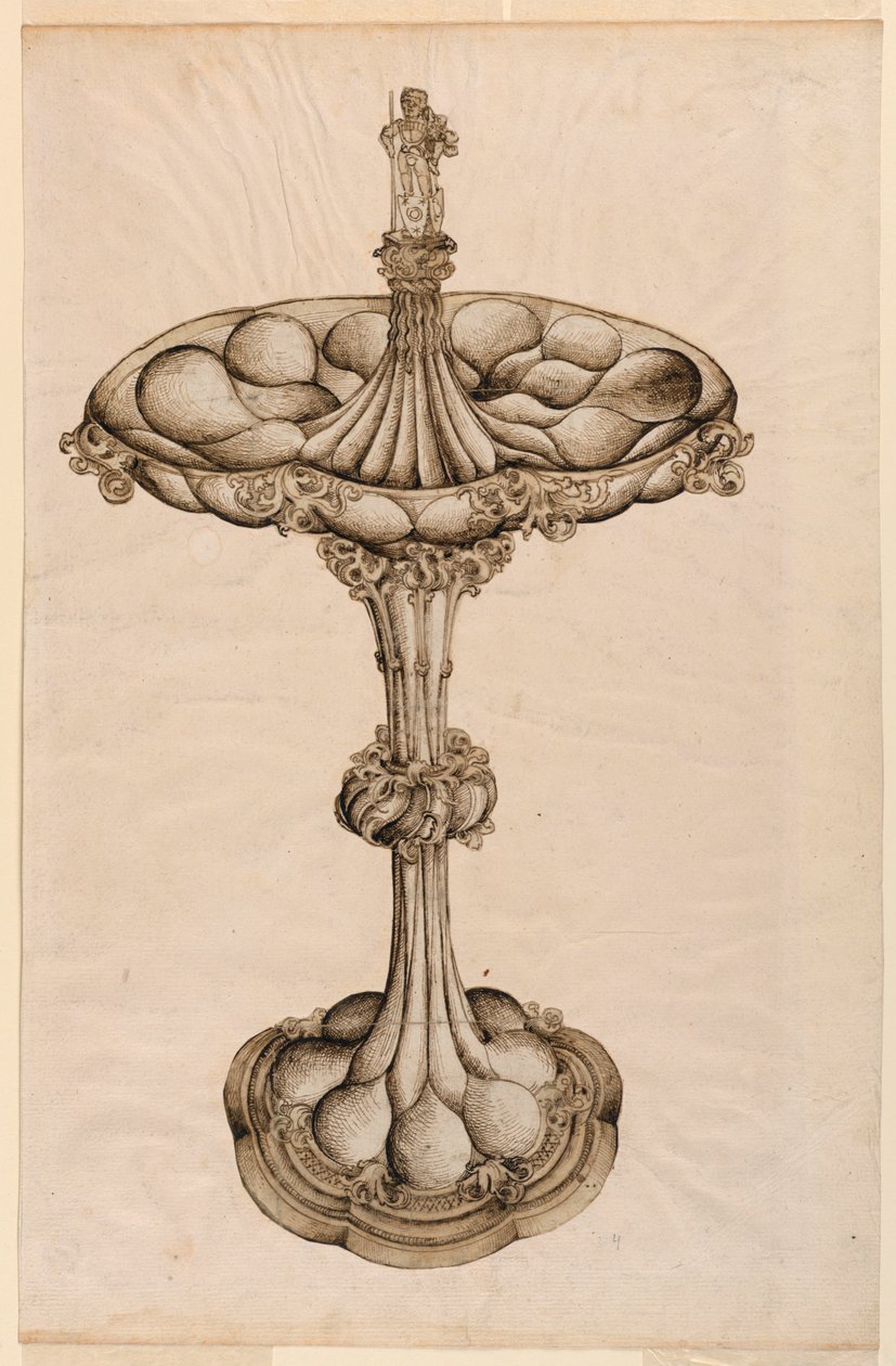 Teckning, mittstycke i silver, 1498 av Wenzel von Olmütz