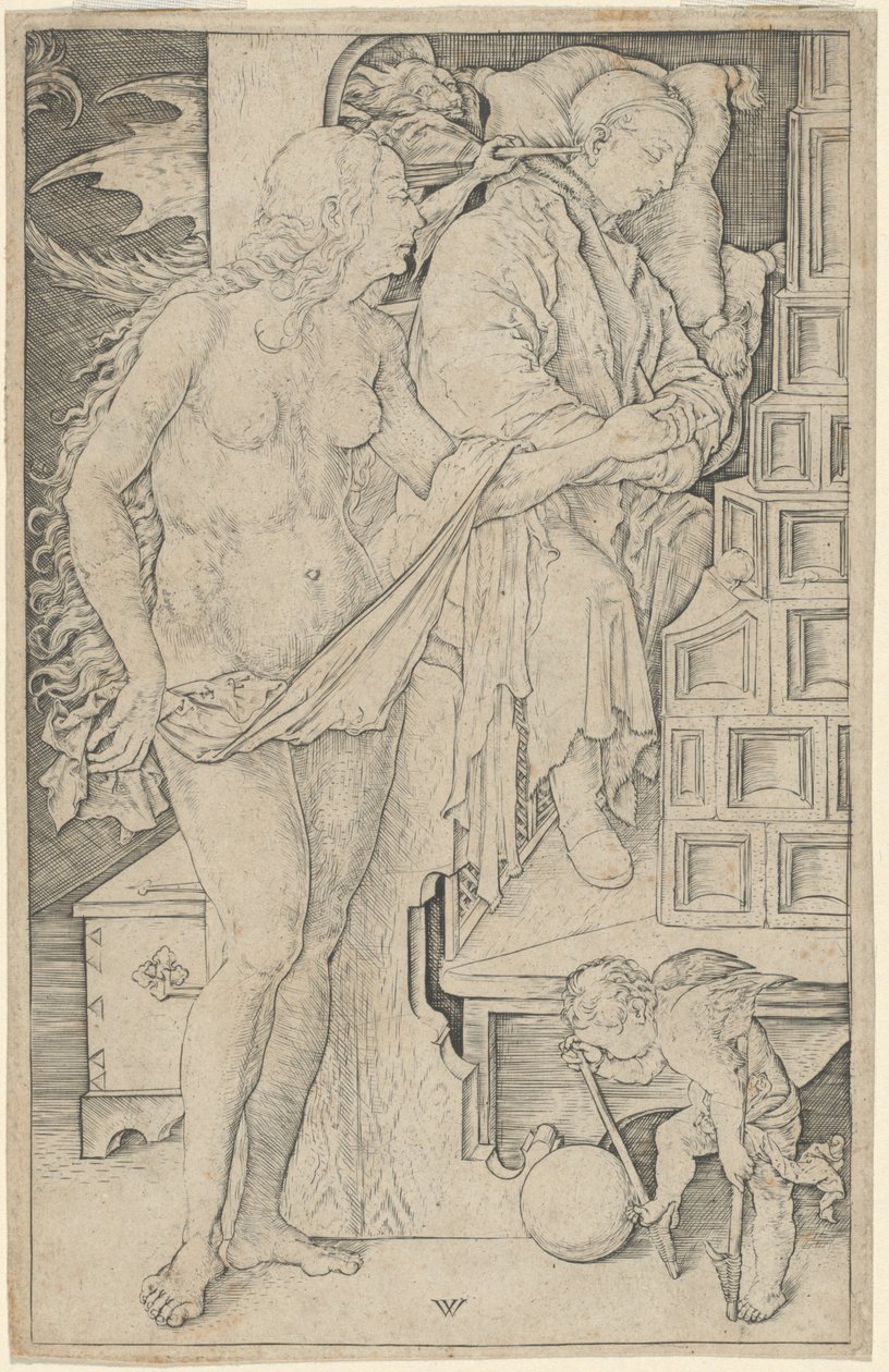 Drömmen om doktorn av Wenzel von Olmutz, after Albrecht Dürer
