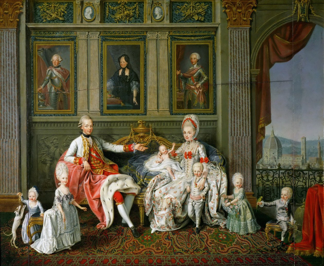 Leopold I, storhertig av Toscana med sin hustru Maria Luisa och deras barn, 1773 av Werlin