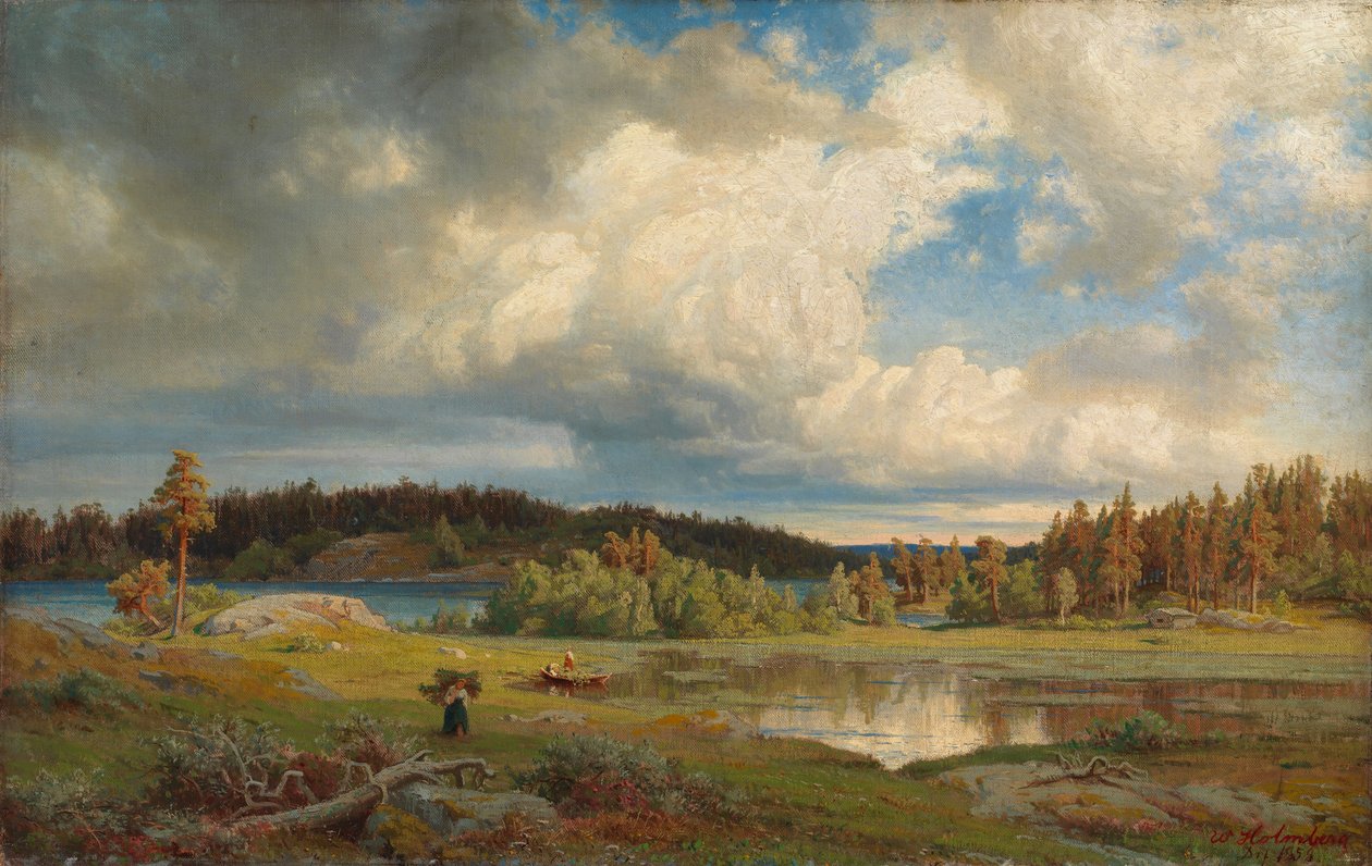 Landskap från Kuru i morgonljus av Werner Holmberg