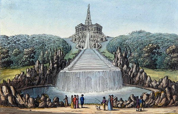 The Cascades (handfärgad etsning) av Werner Kobold