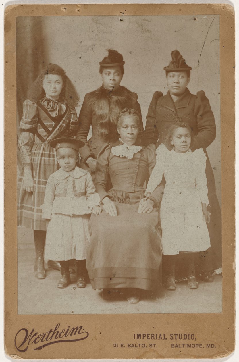 Porträtt av en familj,ca. 1895 (foto) av Wertheim Imperial Studio