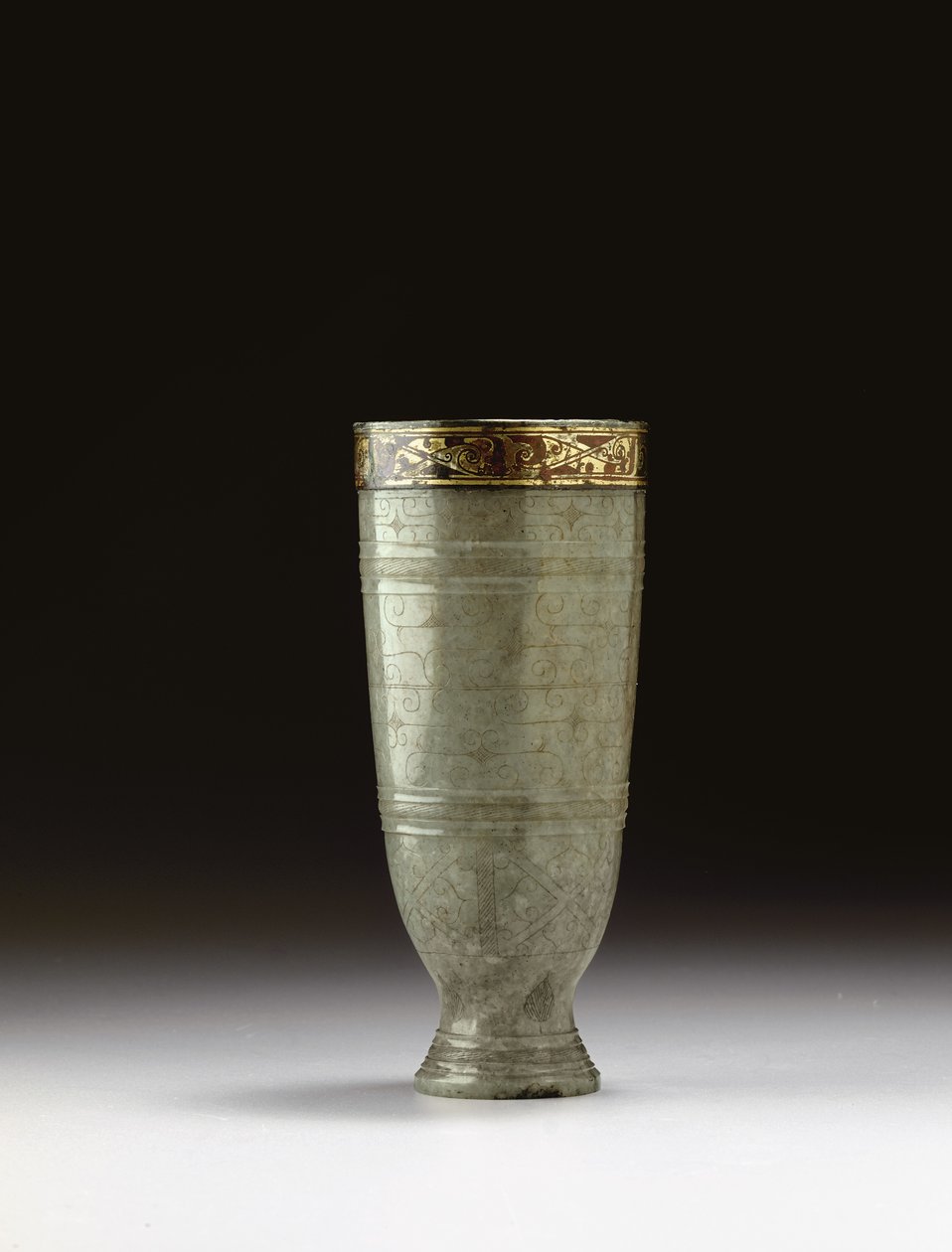 Bägare, tidigt-mitten av 200-talet f.Kr av Western Han Dynasty Chinese School