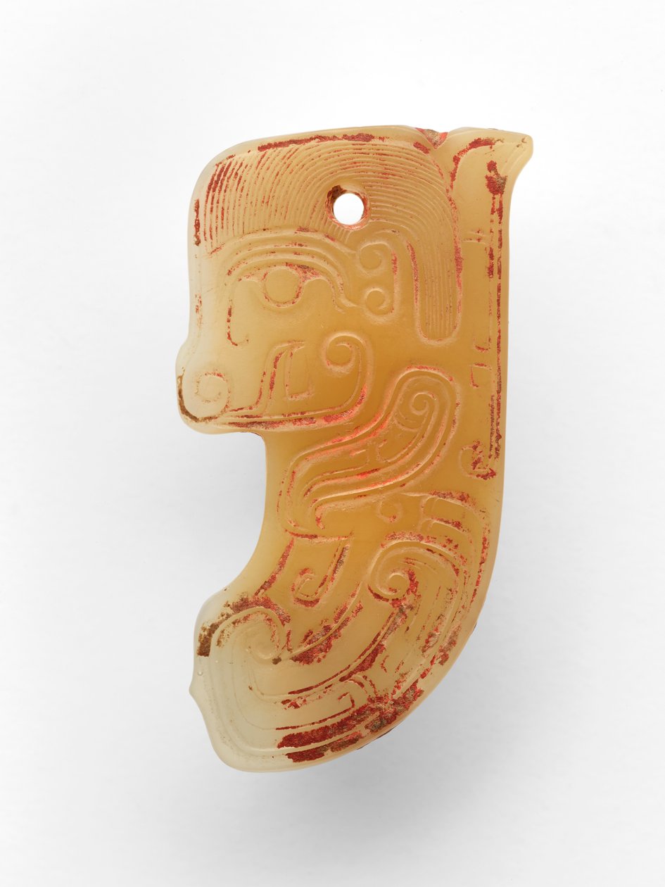 Hänge i form av en fisk, ca 1000-talet f.Kr. (jade, nefrit) av Western Zhou Dynasty Chinese School