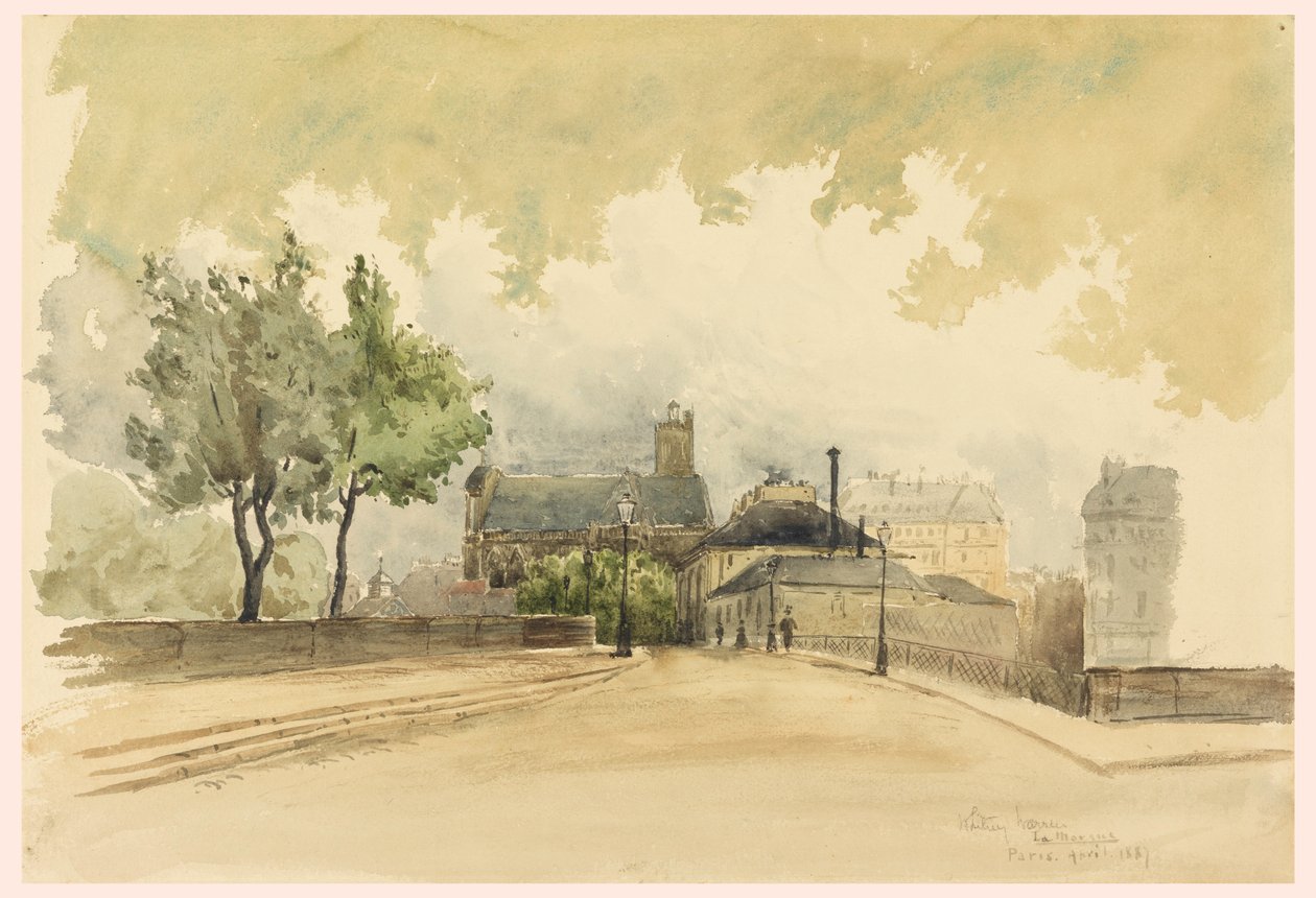 Ritning, The Marque, Paris, 1887 av Whitney Warren Jr.