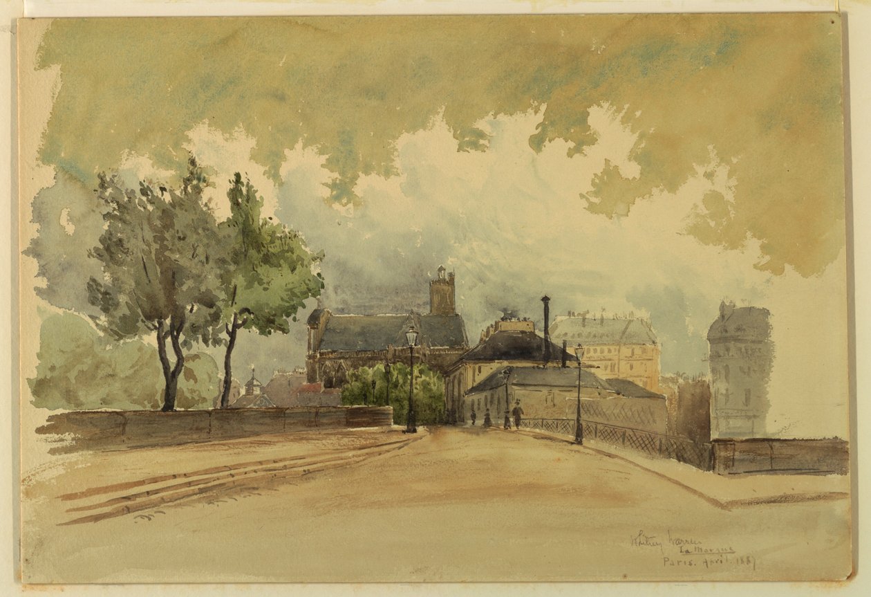 Ritning, The Marque, Paris, 1887 av Whitney Warren Jr.