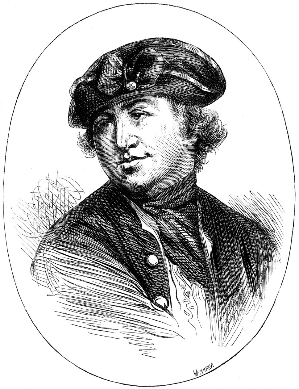 Commodore Robert Hopkins, amerikansk sjöbefälhavare, från ett tryck från 1776, c1880 av Whymper