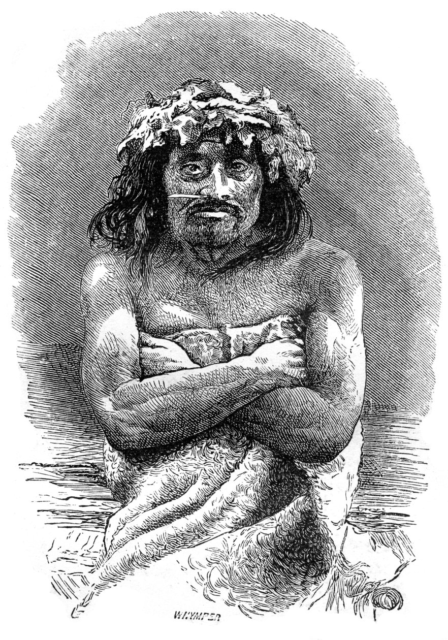 Ursprungsbefolkning på Vancouver Island, British Columbia, 1800-talet. av Whymper