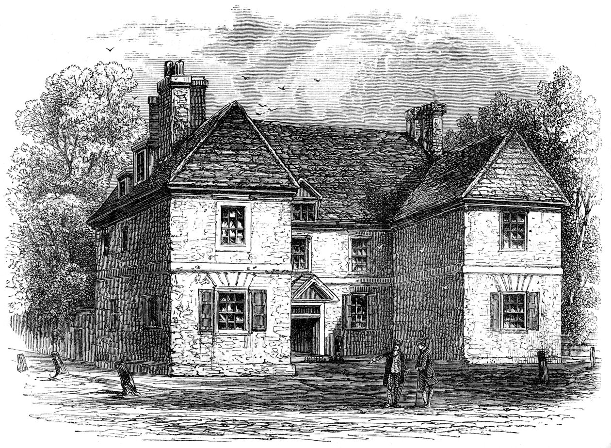 William Penns House, Philadelphia, Pennsylvania, sent 1600-tidigt 1700-tal c1880 av Whymper
