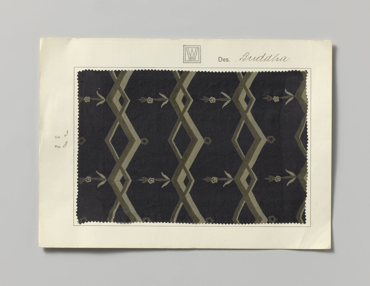 Stål med tryckt sida, Buddha design av Wiener Werkstätte