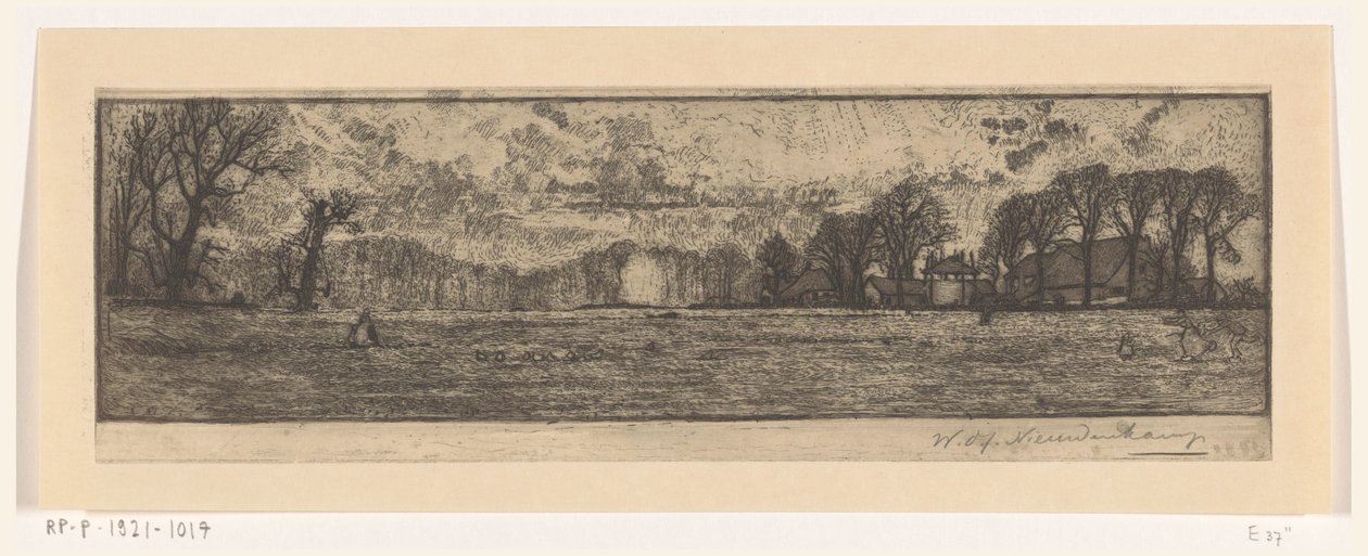 Gård nära Santpoort (originaltitel) av Wijnand Otto Jan Nieuwenkamp (signed by artist)