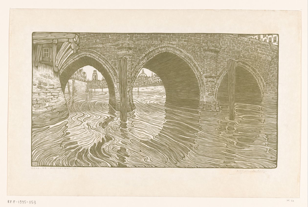 Bro i Mechelen (originaltitel) av Wijnand Otto Jan Nieuwenkamp (signed by artist)