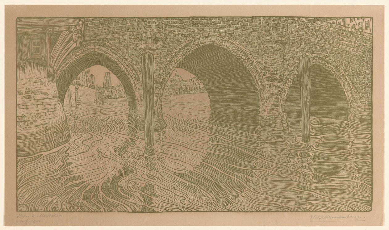 Bro i Mechelen (originaltitel) av Wijnand Otto Jan Nieuwenkamp (signed by artist)