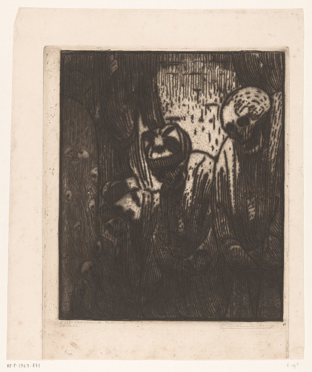 Catacombe, Palermo (originaltitel på objekt) av Wijnand Otto Jan Nieuwenkamp (signed by artist)