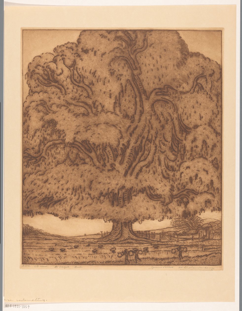 The Harvest, Bali (originaltitel på objektet) av Wijnand Otto Jan Nieuwenkamp (signed by artist)