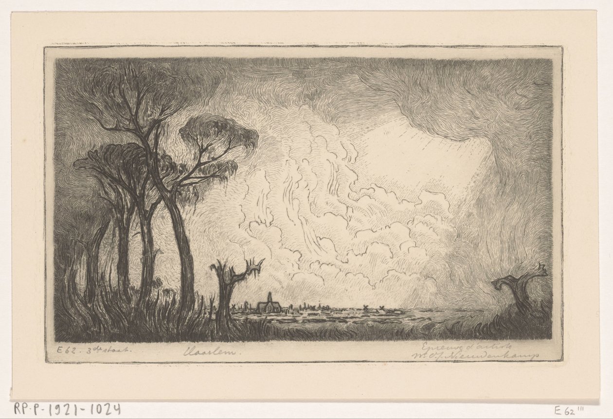 View of Haarlem (originaltitel) av Wijnand Otto Jan Nieuwenkamp (signed by artist)