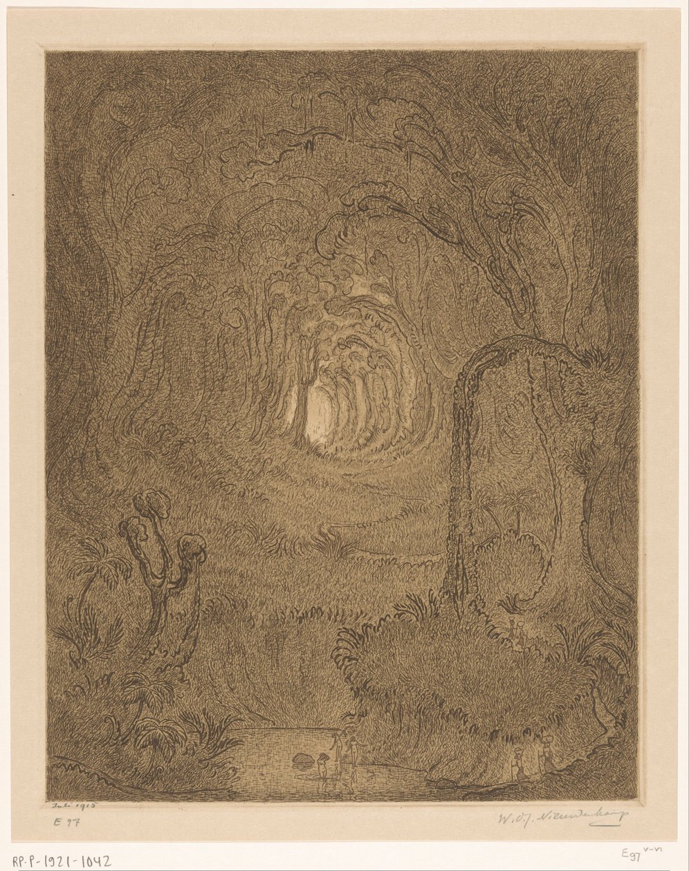 Djungel i Java In the jungle (originaltitel) av Wijnand Otto Jan Nieuwenkamp (signed by artist)