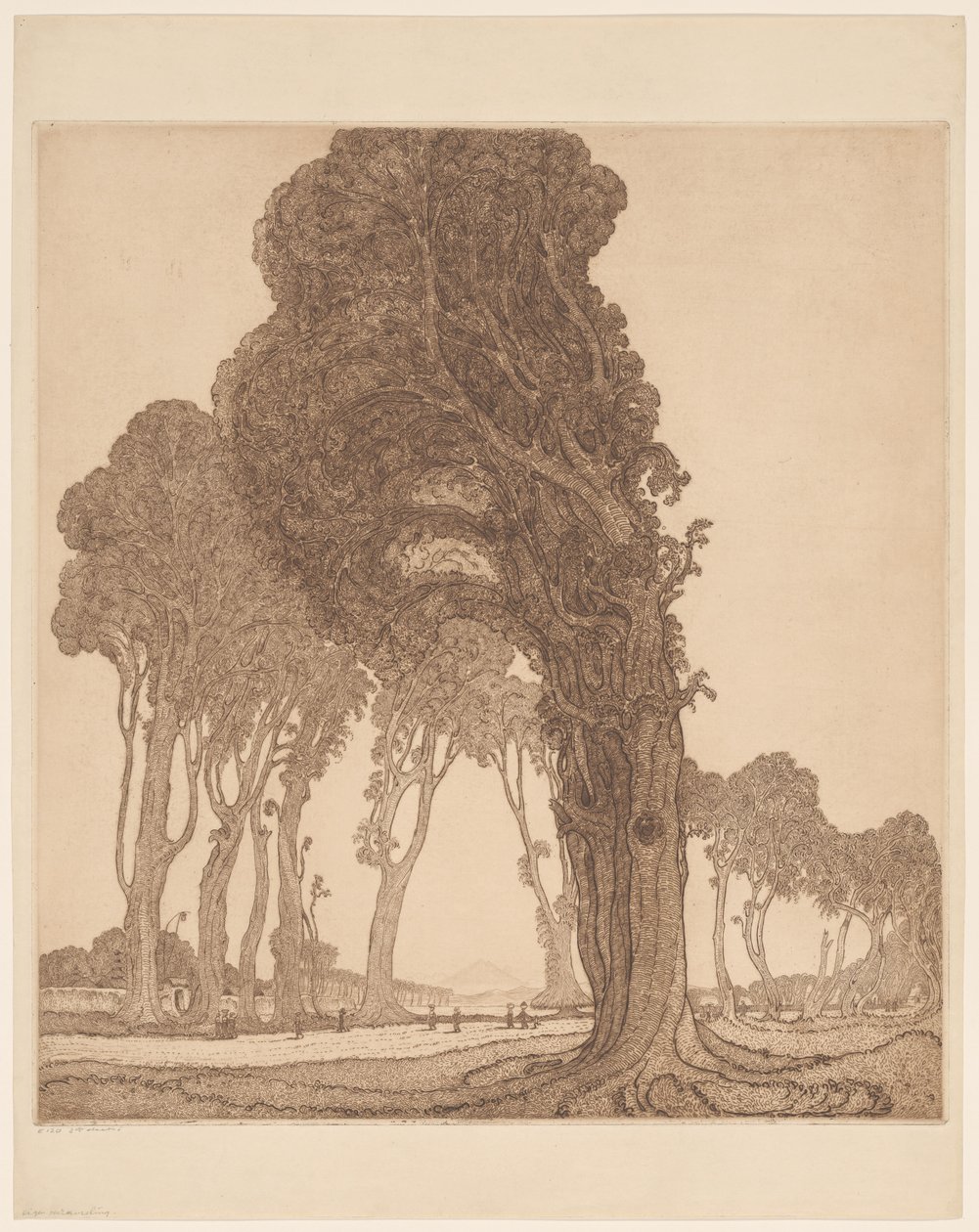 En del av huvudvägen vid dessa Cakranegara (Tjakranegara) på Lombok The Great Road (originaltitel) av Wijnand Otto Jan Nieuwenkamp