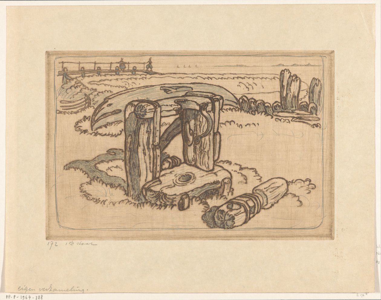 Träkapstan på ett varv i Volendam Hörn på kajen, Volendam (originaltitel) av Wijnand Otto Jan Nieuwenkamp