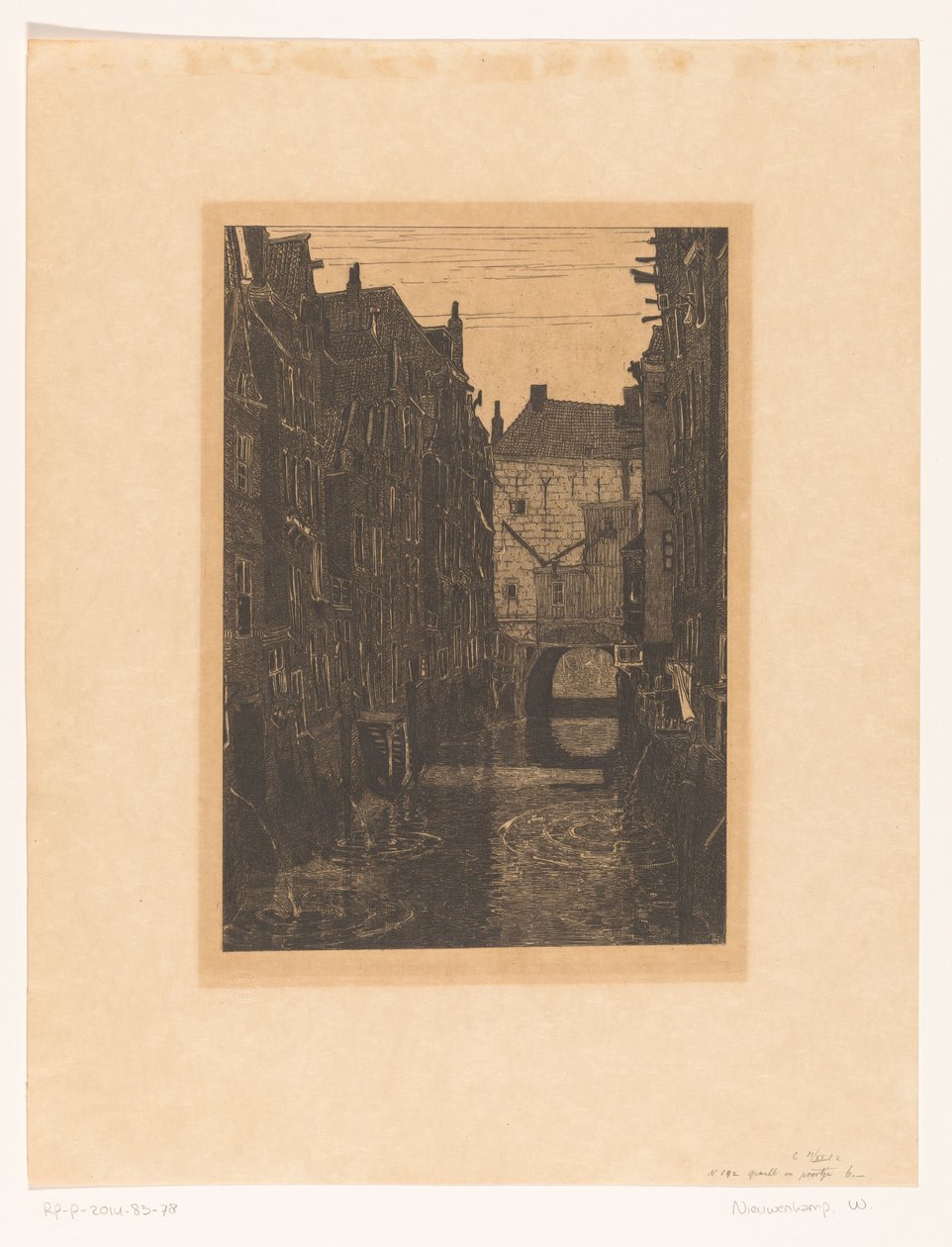 Hus på Voorstraatshaven i Dordrecht Kanal i Dordrecht (originaltitel) Dordrecht, sex etsningar av W.O.J. Nieuwenkamp och J.M. Degrees of Roggen (original serietitel) av Wijnand Otto Jan Nieuwenkamp