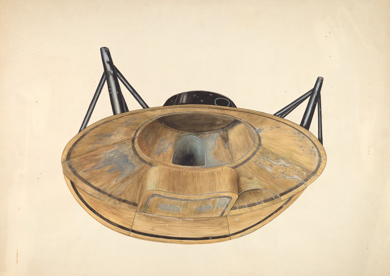 Cirkulärt plåtbadkar, ca. 1938. av Wilbur M Rice