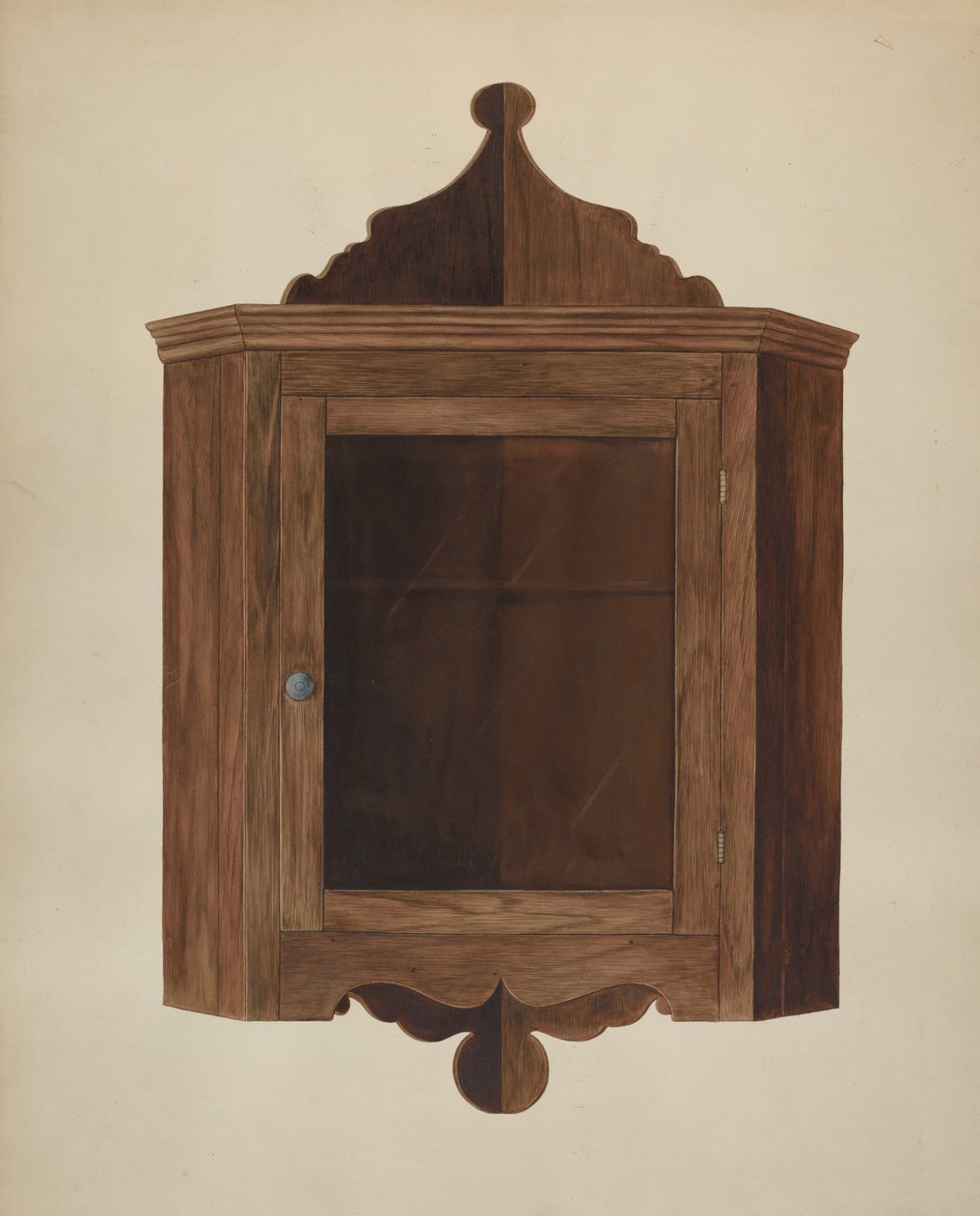 Hängande hörnskåp, ca. 1938. av Wilbur M Rice
