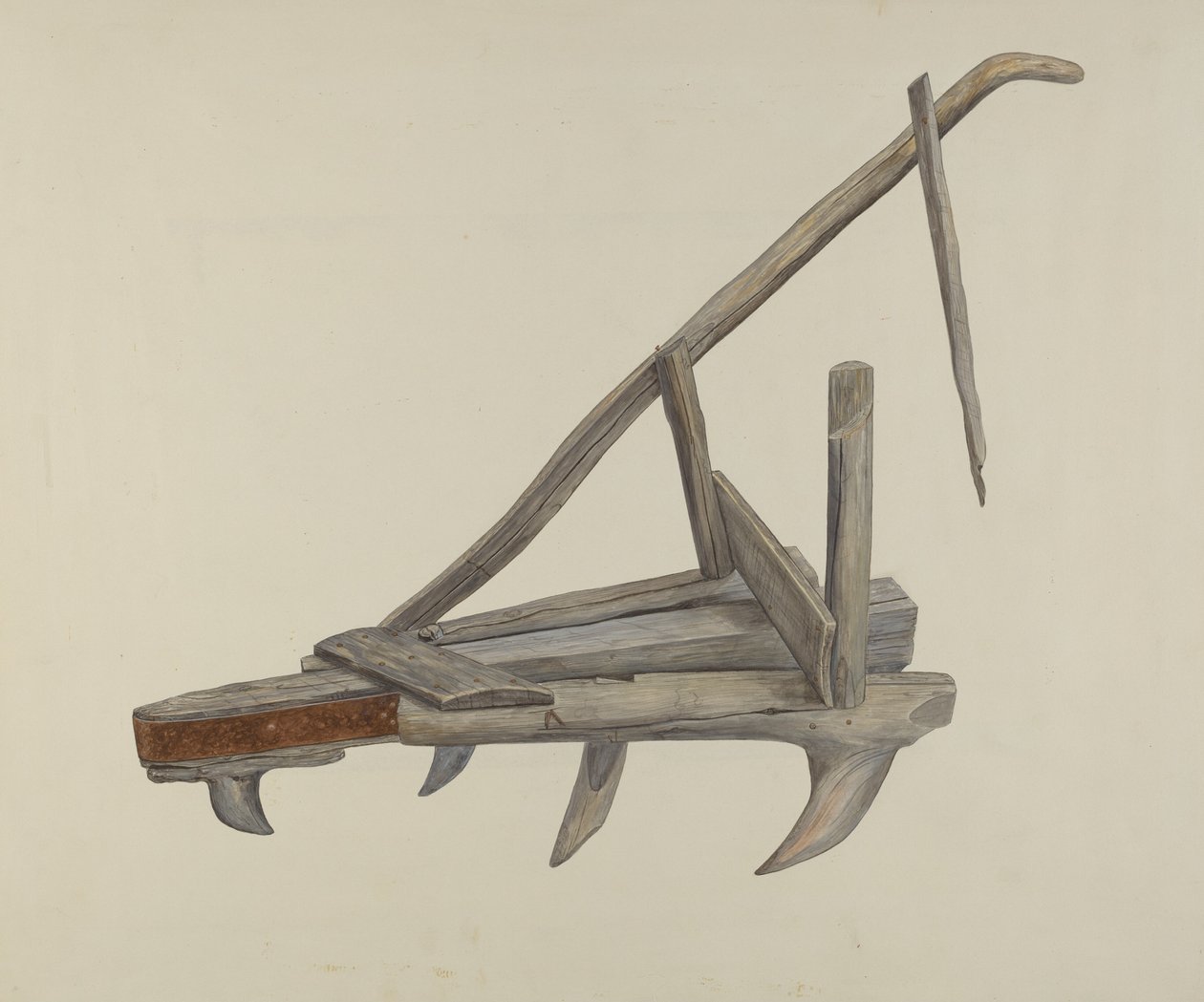 Träharv eller kultivator, ca. 1937. av Wilbur M Rice