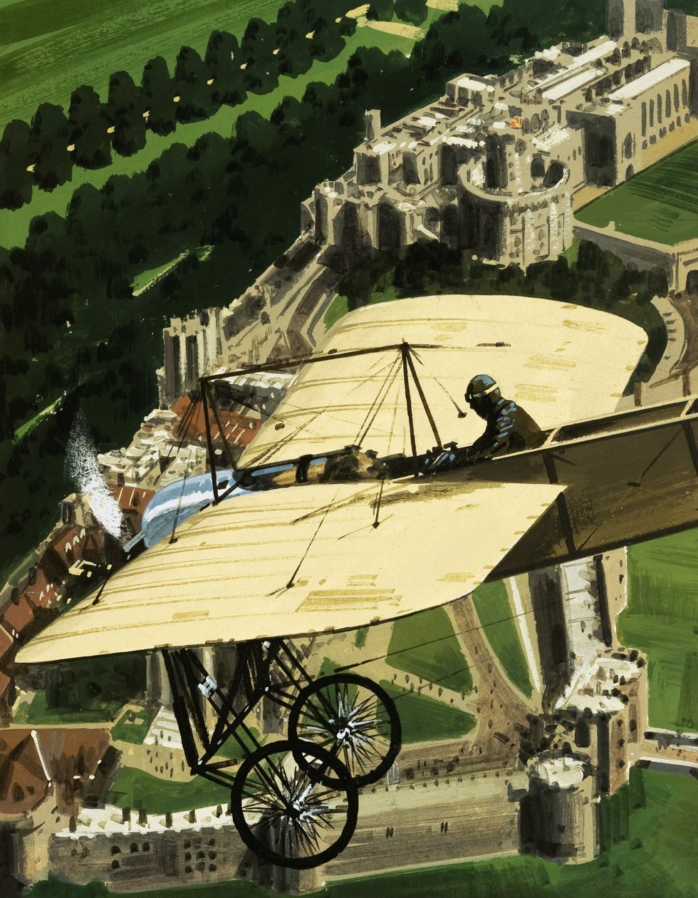 Storbritanniens första flygposttjänst av Wilf (20th century) Hardy