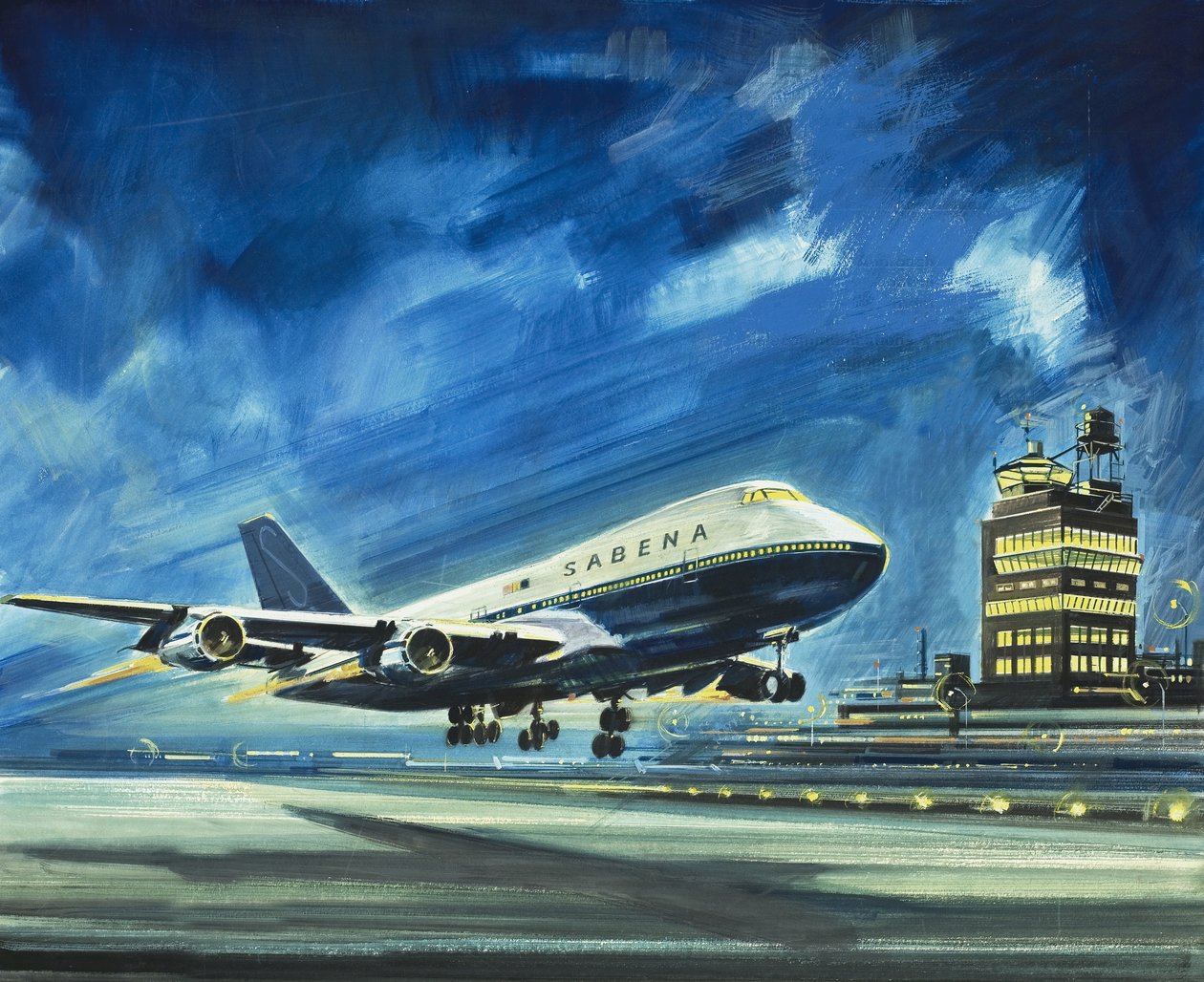 Sabena. Passagerarflygplan av Wilf (20th century) Hardy